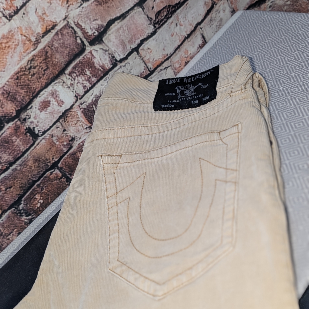 True Religion Tan Corduroy Pants Classic Style